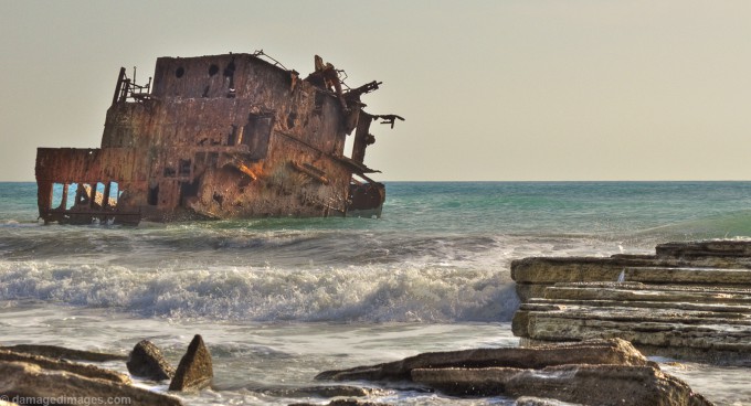 The wreck of the Three Stars cargo ship – Akrotiri Peninsula coast