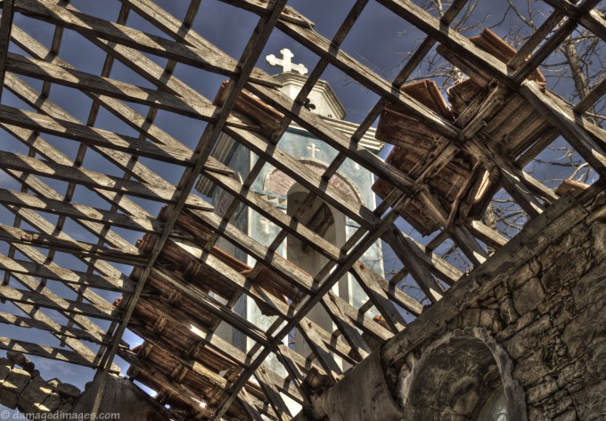 Inside the abandoned church of Agios Nikolaos