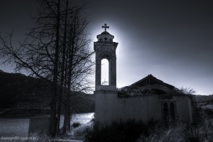 Abandoned church steeple